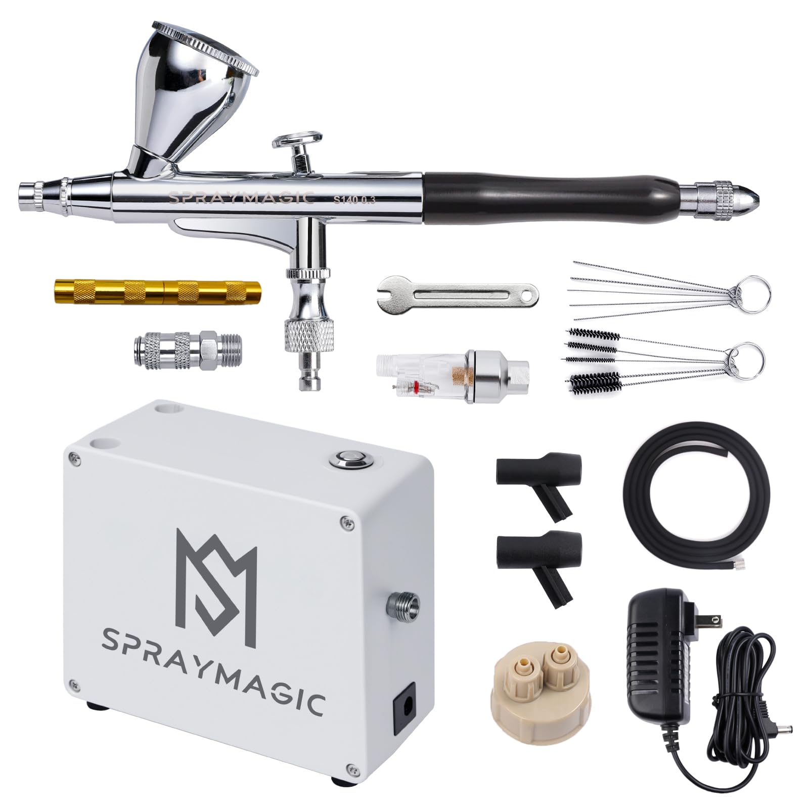 Amazon.com: SprayMagic Airbrush Kit with Air Compressor, Dual